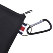 Aspire 6 Pack Cotton Canvas Bag with Carabiner, 6 x 4 Inch Portable Purse - Black