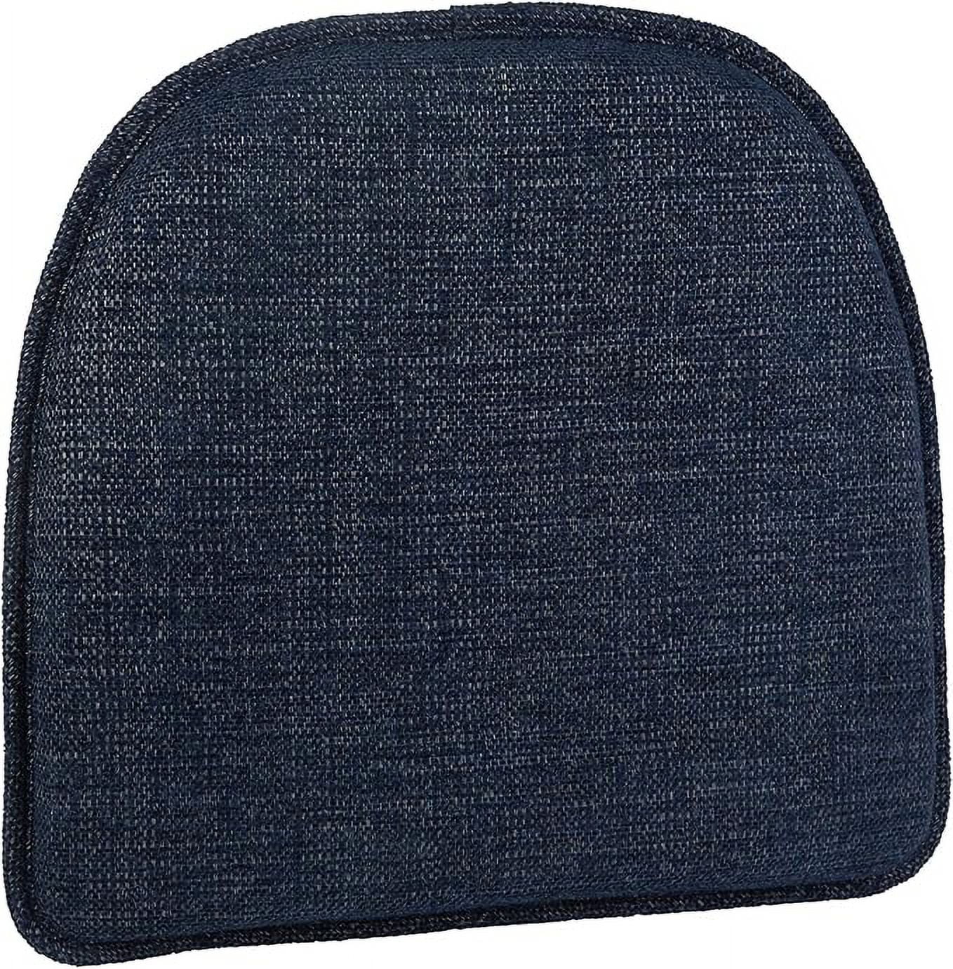 The Gripper Non Slip Chair Cushions, Soft & Comfortable Seat Pad, for Kitchen, Dining or Office, 2 Count, Blue