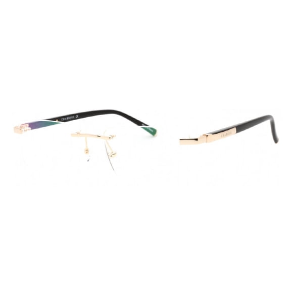 Charriol PC75112 C03 58mm Rectangle Eyeglasses for Men's Shiny Gold Black