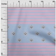 thumbnail image 1 of oneOone Tissu Jersey Viscose Rayé & Visage de Chat Imprimé Animal pour Artisanat 60 Pouces de Large, 1 of 1