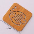 thumbnail image 3 of Bangcool 5PCS Wood Hot Pad Whale Rabbit Snowflake Windmill Drink Coaster Hot Pot Holder, 3 of 10