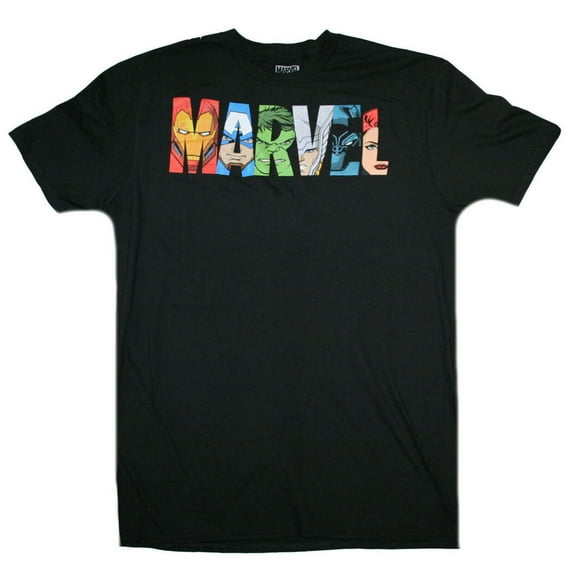 Marvel Men's T-Shirt, Iron Man, Captain America, Hulk, Thor & More (Medium)