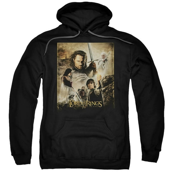 Lord of the Rings Rotk Poster Adult Pullover Hoodie Sweatshirt Black