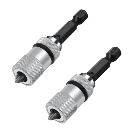 

Bit Holder with Depth Stop and Ring Magnet 2 Pieces 1/4 Inch Bit Holder Magnetic Bit Holder with Screws