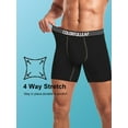 thumbnail image 4 of MAYFISH Mens Underwear Soft Bamboo Rayon Boxer Briefs Breathable Open Fly Underwear Multipack(7B,L), 4 of 6