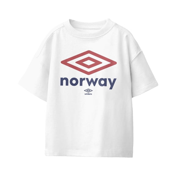Umbro Kids Norway Diamond Logo T Shirt (White, XS-XL)