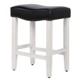 thumbnail image 5 of Home Square 24" Saddle Seat Rubberwood Counter Stool in Black - Set of 2, 5 of 8