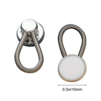 Foqnuq Adjustable Waist Extender Button for Jeans and Pants Elastic Button Extender Flexible Adjustable Easy Use for Clothing Expansion
