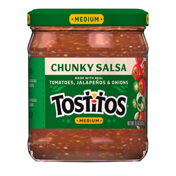Tostitos Medium Chunky Salsa, No Artificial Colors, No Artificial Flavors, 15.5 oz Jar