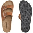 thumbnail image 5 of Alpine Swiss Mens Double Strap Slide Sandals with EVA Sole - Flat Casual Comfort Shoes, Brown, 5 of 7