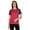 Heather Dark Gray & Magenta2, variant on Womens Raglan Short Sleeve T-Shirt Regular Fit Casual Solid Basic Tee T-Shirts