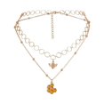 thumbnail image 1 of Moda hueco círculo collares abeja colgante doble capa gargantillas joyería, 1 of 2
