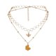 thumbnail image 1 of Moda hueco círculo collares abeja colgante doble capa gargantillas joyería, 1 of 2