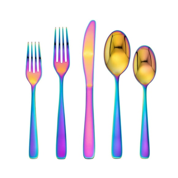 Cambridge Cranston Rainbow Mirror 20 Piece Flatware Set, 20-piece