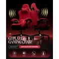 thumbnail image 6 of GTPLAYER Gaming Chair with Speakers, Video Game Chairs with Footrest, PC Gamer Chairs for Adults - Padded High Back Ergonomic Reclining Silla Gamer, Linkage Armrest, Ace Pro, Cherry Red, 6 of 7