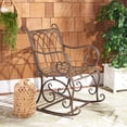 thumbnail image 2 of SAFAVIEH Medrano Outdoor Patio Rocking Chair, Rustic Brown, 2 of 10