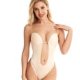 thumbnail image 4 of Traje de una pieza moldeador de cuerpo triangular con tirantes invisibles, ropa interior de una pieza, sujetador, corsé sexy sin espalda para mujeres de Europa y América, 4 of 5