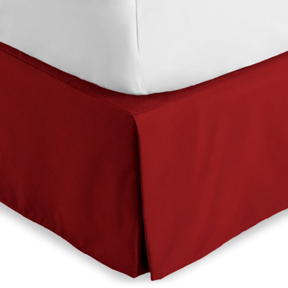 Bare Home Bed Skirt, Microfiber, Pleated, 15" Tailored Drop, Twin XL