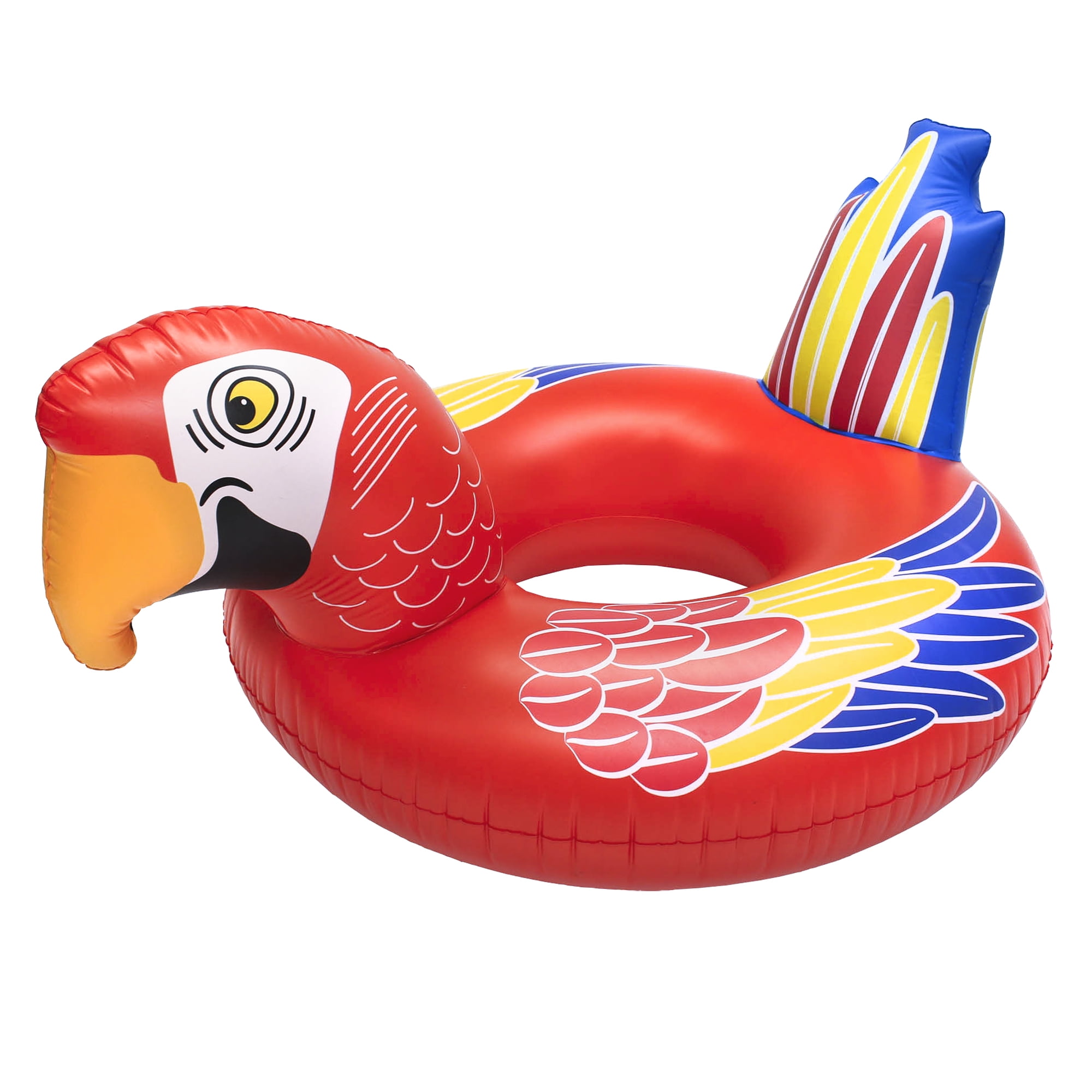Perfect for a tropical party GoFloats Parrot Party Tube Inflatable Pool Float 
