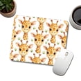 thumbnail image 3 of Cute Giraffe Faces Watercolor Mouse Pad Low Profile Gaming Mat, 3 of 7