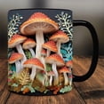 thumbnail image 4 of Taza de cerámica artística con hongos mágicos 3D de Blaxill, moderna y multifuncional para café, té y coleccionistas de arte., 4 of 5