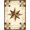 Red Cream Mustard, Pattern 10, variant on ODIKA 8'x10' Washable Area Rug Non-Shedding, Easy Care, Folk Vintage Lettering Distressed Farmhouse Border Primitive Flowing Dynamic for King Size Bedroom Under Bed, Master Suite