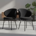 thumbnail image 2 of Set de 2 Sillas Modernas para Comedor, Estructura de Acero, Negro, 2 of 3