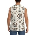 thumbnail image 4 of Zufioo Anchor with Rope Men's Tank Top,Men's Sleeveless Muscle Shirts,Basic Sleeveless T Shirts Casual Active Hipster Tank Top,Moisture Wicking Odor Protection-3X-Large, 4 of 7