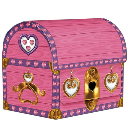 - 48 Pink Princess Birthday Party 3-D Treasure Chest Favor and Treat Boxes 4.25