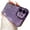 Deep purple, variant on Compatible with iPhone 12 Mini Case Glitter Luxury Cute Clear Flexible Plating Cover Camera Protection Shockproof Phone Case for Women Girl Men Design for iPhone 12 Mini Cover 5.4'' Purple
