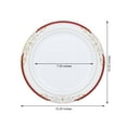 thumbnail image 4 of Balsa Circle 10 Pieces 10" White Plastic Salad Plates Red Gold Trim Disposable Tableware, 4 of 8