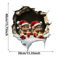 thumbnail image 3 of Christmas 3D Wall Stickers, Cartoon Cute Elk Santa Breaking Through Wall Design, Removable Window Clings, Holiday Party Home Decorations -1Pcs, 3 of 6