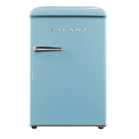 Galanz GLR25MBER10 2.5 Cu. ft. Single Door Retro Compact Fridge with Chiller, Blue