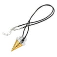 thumbnail image 2 of Gurren Lagann Drill Pendant Necklace, Anime Cosplay Jewelry for Men, Leather Chain with Drill Charm, Fan Gift for Him (1 x Necklace), 2 of 5