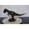 thumbnail image 2 of Nifao Tyrannosaurus Rex Dinosaur Bronze Statue – Home Decor Sculpture, 31"L x 12"W x 15"H, 2 of 11