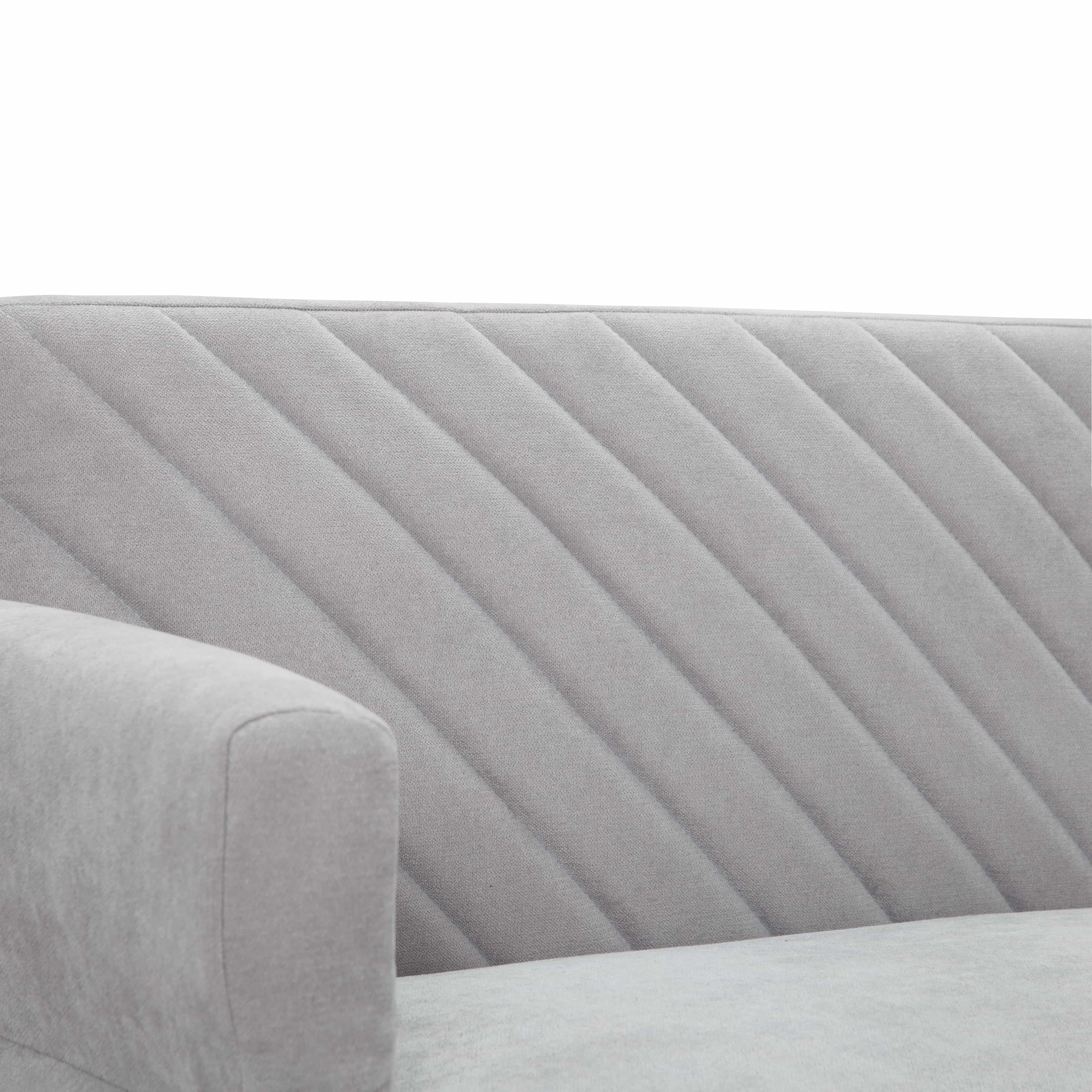 BSHTI 76.8”Tufted Back Futon Sofa,Twin Size Convertible Sleeper,with 5 Adjustable Backrest Positions and Adjustable Armrest,Perfect for Small Spacesc(Light Gray)