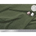 thumbnail image 3 of Soimoi Green Cotton Duck Fabric Flower Geometric Print Fabric by the Yard 42 Inch Wide, 3 of 3