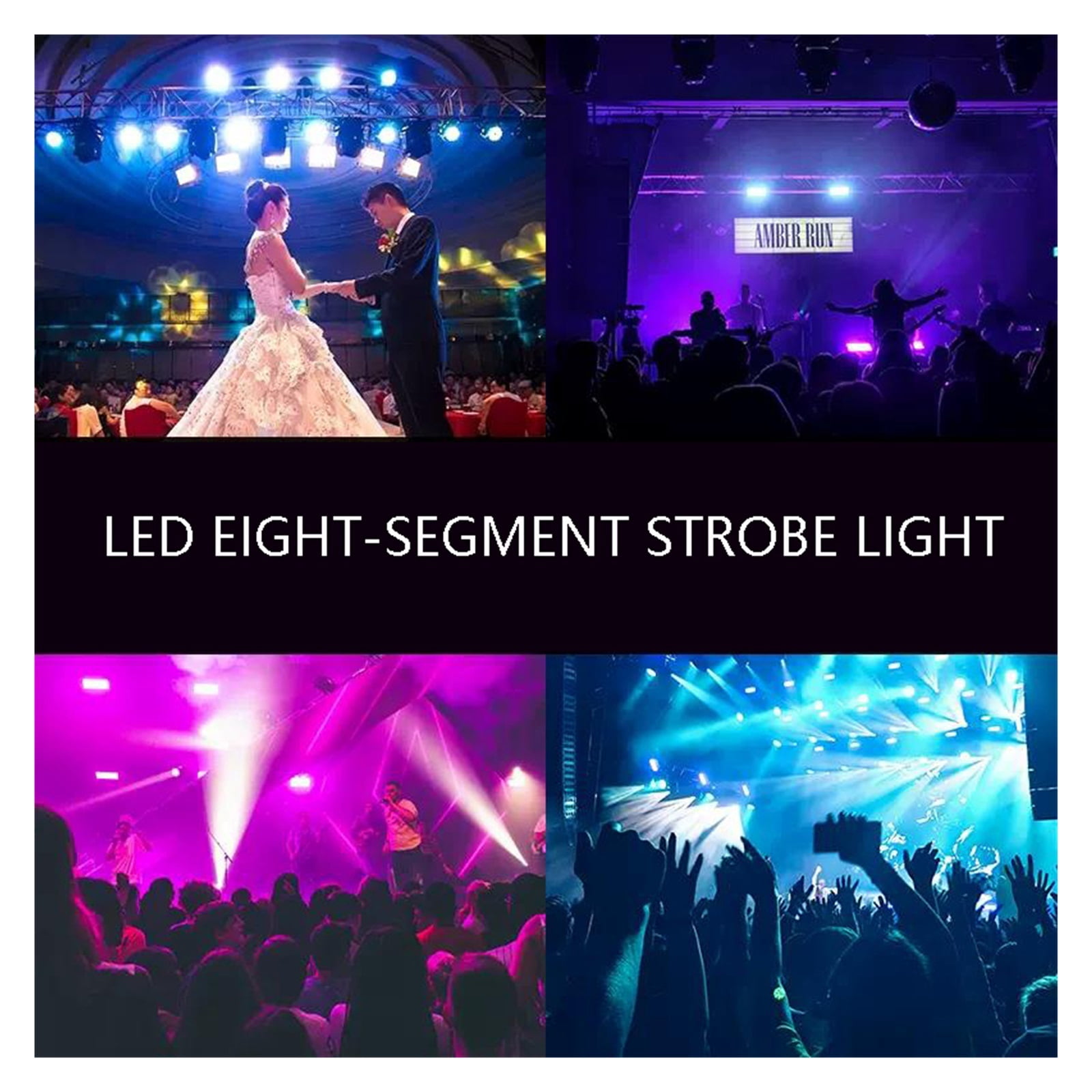 Atomic Bar Stage Lighting LED 8 +8 Segment Strobe Light Horse Racing Wash Flash Marquee Light Background Dyeing Lights ,Party Event Wedding Holiday Bar Club