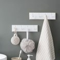 thumbnail image 5 of Perchero de pared plegable de 2 piezas con 4 ganchos retráctiles (blanco), 5 of 5