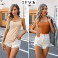 thumbnail image 2 of ORUYROP Débardeurs en Coton avec Bretelles Spaghetti Réglables Couche Cami Col Rond S - 5X, 2 of 7