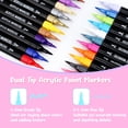 thumbnail image 2 of Marcadores de pintura acrílica Pagather, 24 colores, doble punta, 2 of 7