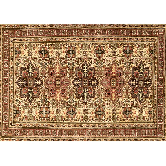 Ahgly Company Indoor Rectangle Persian Brown Traditional Area Rugs, 2' x 3'