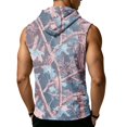 thumbnail image 5 of Havenx Hooded Tank Tops for Men Sleeveless Drawstring Hoodie with Pockets Camouflage Print Shirts Workout Bodybuilding Athletic Gym Sports Muscle Activewear,Pink 3XL, 5 of 5