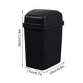 thumbnail image 3 of SXcggal Black Kitchen Trash Can Plastic Swing Top Garbage Buckets Covered Kitchen Living Room Trash Can Flip Sundries To Store Plastic Buckets Healthy Unbreakable Multitaskig Cookware, 3 of 7