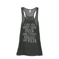 thumbnail image 1 of Thread Tank More Than Pizza Women's Sleeveless Flowy Racerback Tank Top Charcoal Medium, 1 of 5