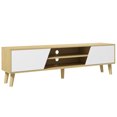 thumbnail image 1 of HOMCOM TV Stand Cabinet for 65 Inch Television, Entertainment Center, Oak, 1 of 10