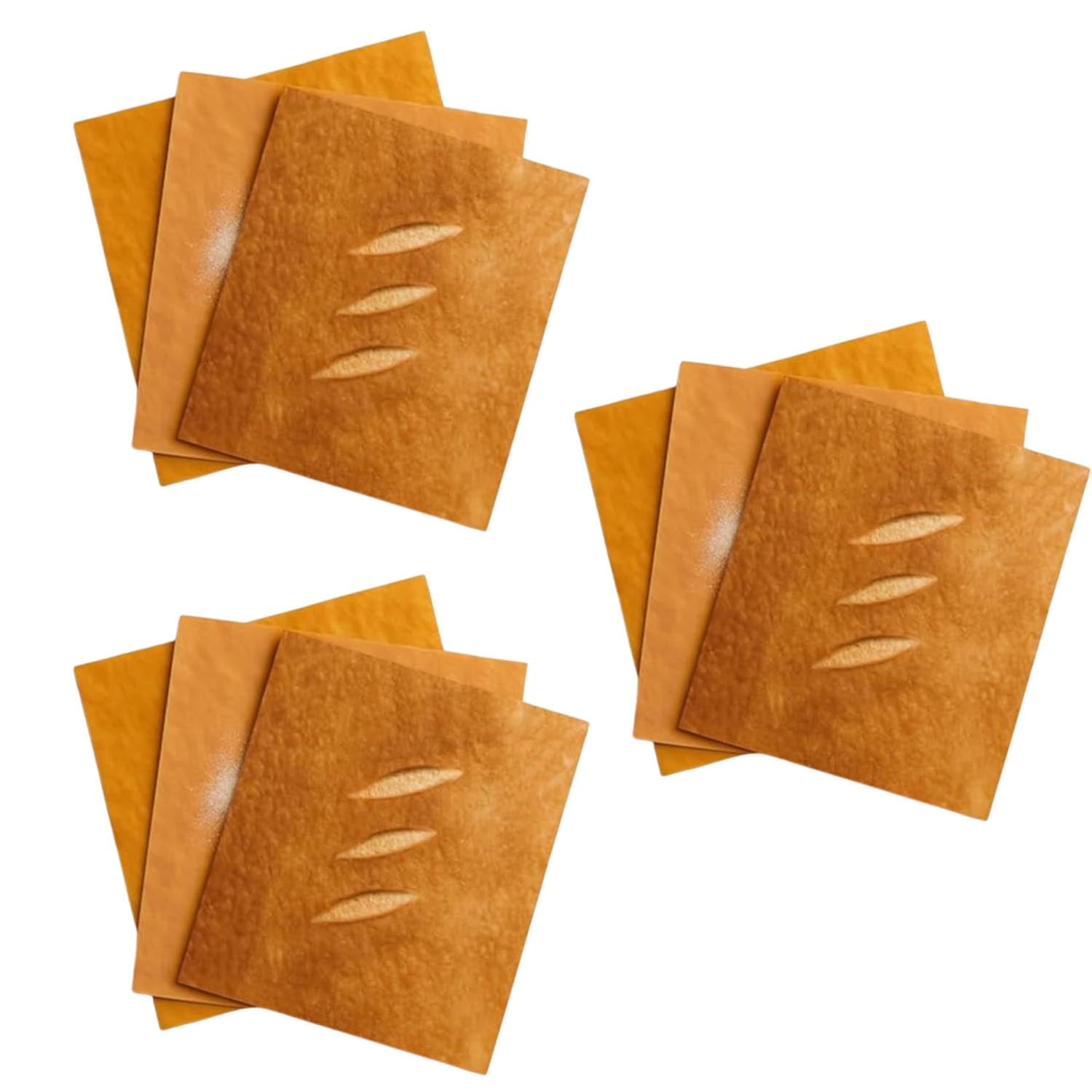 Bread Shape Gift Wrapping Paper, Nteresting Packaging Pattern Kraft Paper, Rustic Bread, Baguette, And Toast Designs, Oil-Resistant And Tear-Resistant Kitchen Supplies for DIY, Party 42PCS