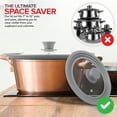 thumbnail image 6 of Modern Innovations Universal Tempered Glass Pot Lids with Silicone Rim for 7” to 12” Set of 2, 6 of 7