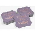 thumbnail image 4 of Inkdotpot Pack Of 50 Thank You Bridal Shower Paper Tags DIY Craft Bracket Shape Real Rose Gold Foil Hang Tags, 4 of 7