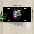 thumbnail image 2 of Eagle and American flag T-shirt Front License Plate, Metal License Plate, Funny Standard Plates Personalized Novelty Decorative For Men/Women/Boys/Girls Car 6×12 Inch, 2 of 6